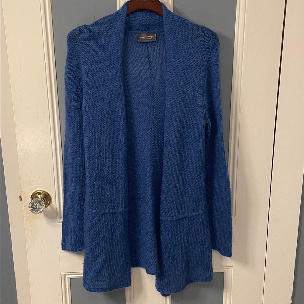 Wooden Ships by Paola Buendia Seamed Cardi Cardigan Open Front Sweater